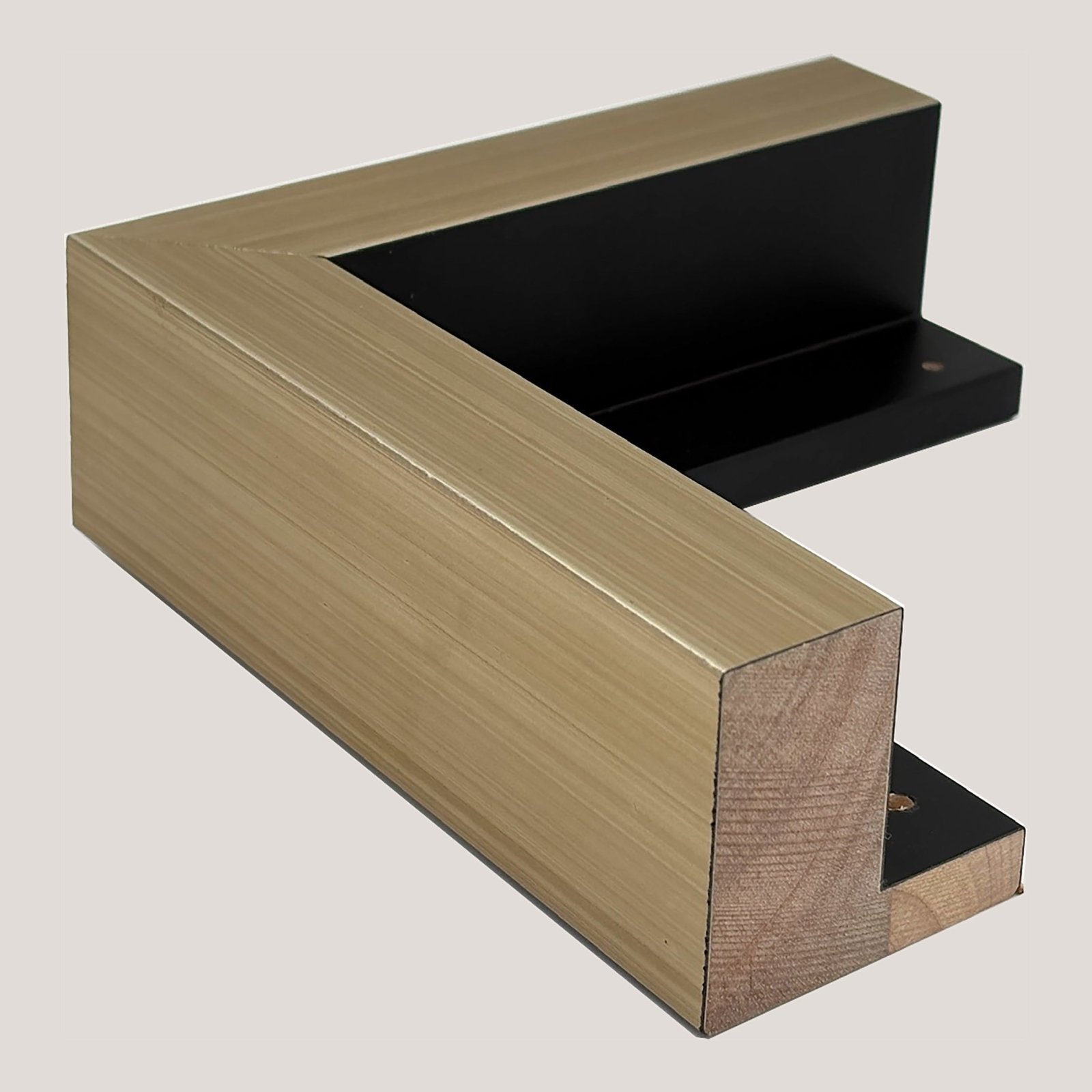 Pitt - Wide Champagne Floater FramePicture Frame