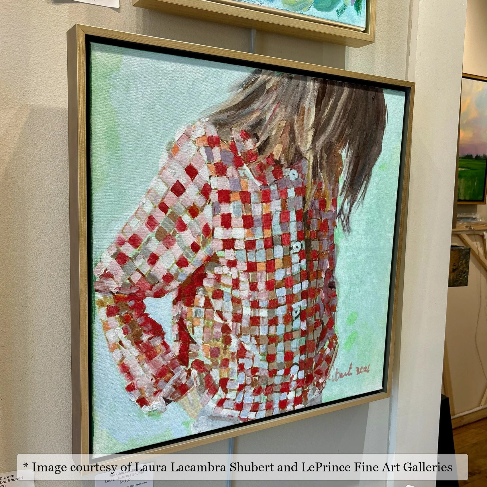 Logan Gold frame on a Impressionist painting by Laura Lacambra Shubert, 24x24, at LePrince Fine Art Galleries