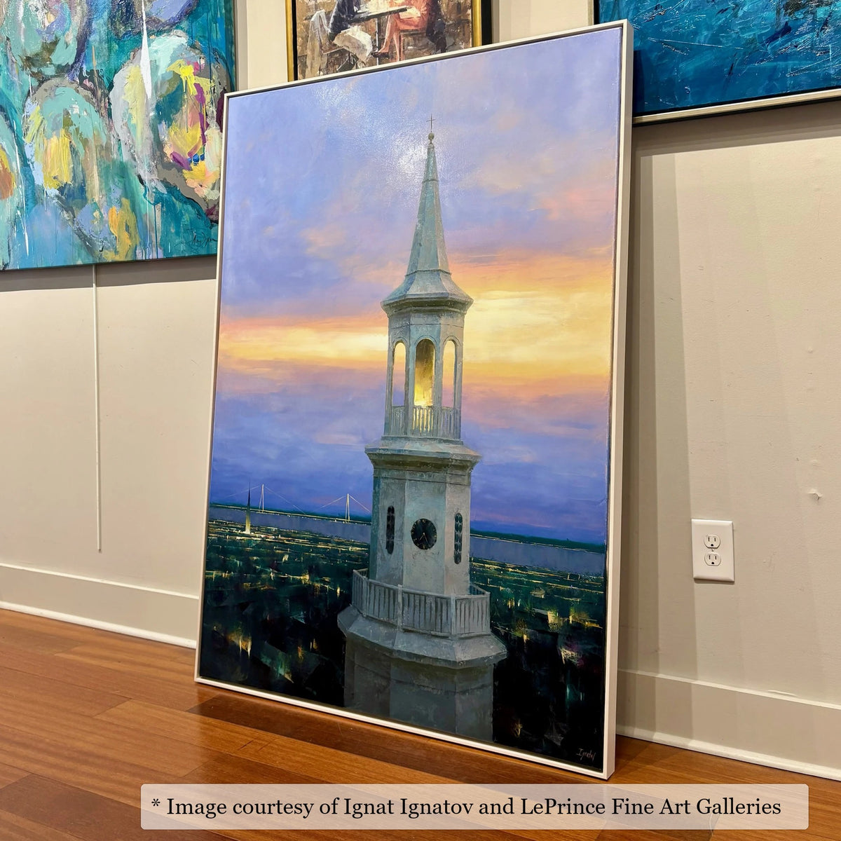 Kiawah White Maple frame on a Impressionist painting by Ignat Ignatov, 40x60, at LePrince Fine Art Galleries