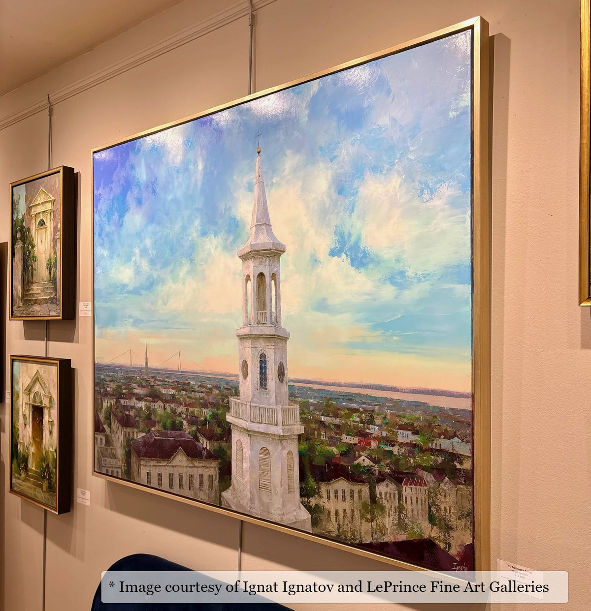 Pinckney Champagne frame on a Impressionist painting by Ignat Ignatov, 40x60, at LePrince Fine Art Galleries