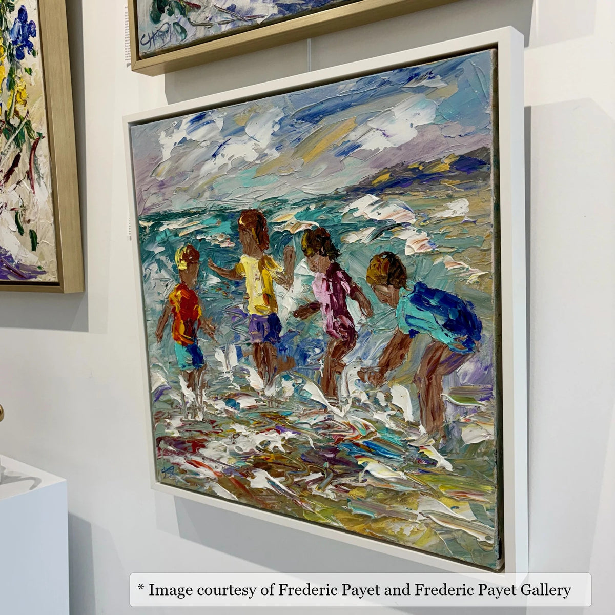 Pinckney White frame on a Impressionist painting by Frederic Payet, 24x24, at Frederic Payet Gallery