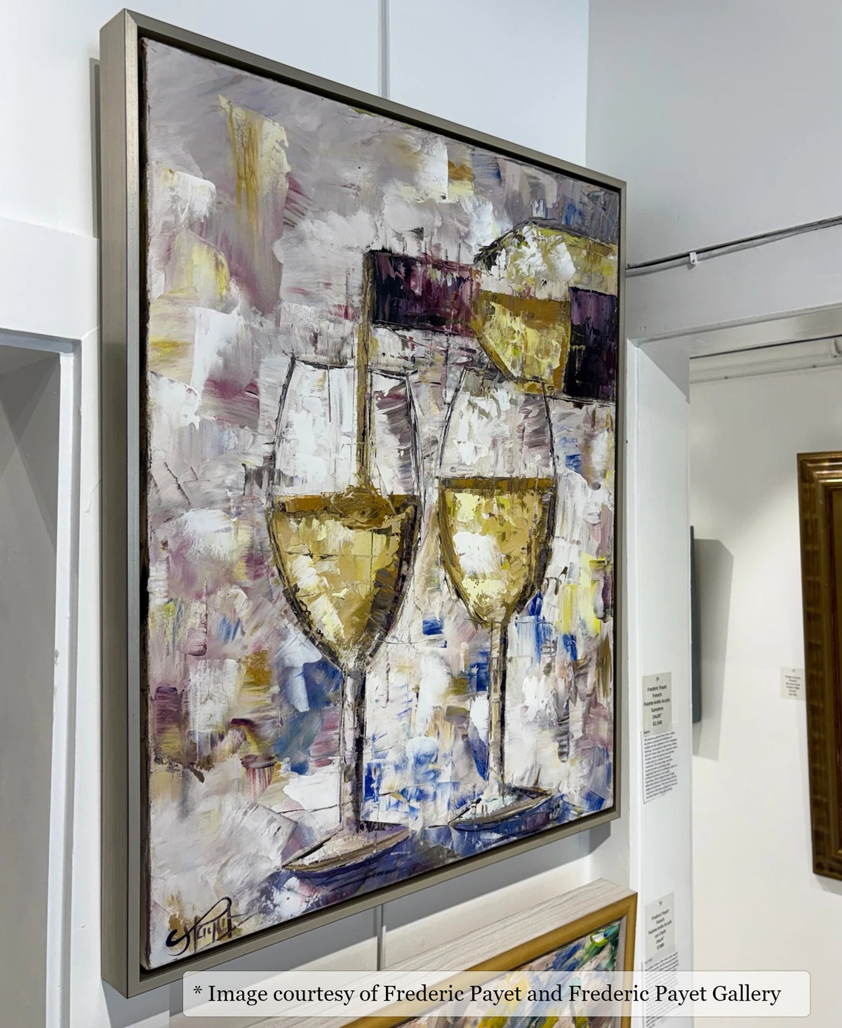 Cooper Silver frame on a Impressionist painting by Frederic Payet, 30x40, at Frederic Payet Gallery