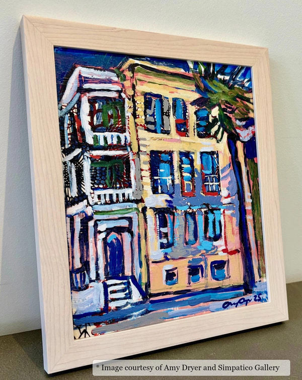 Abbott White Maple frame on a Impressionist painting by Amy Dryer, 12x16, at Simpatico Gallery