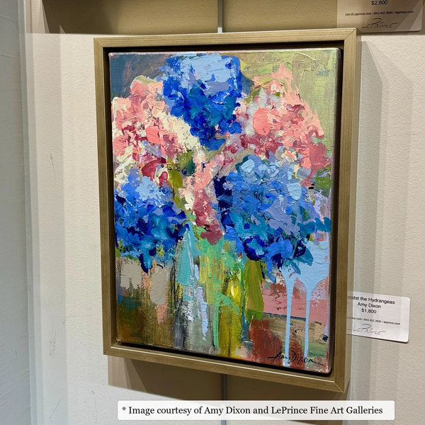 Hailey Silver frame on a Impressionist painting by Amy Dixon, 16" x 12", at LePrince Fine Art Galleries