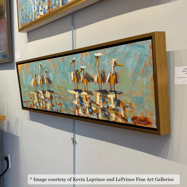 Hailey Gold frame on a Impressionist painting by Kevin Leprince, 18x48, at LePrince Fine Art Galleries