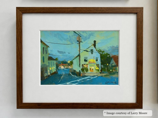 Hammond Walnut frame on a Impressionist painting by Larry Moore, 6x9