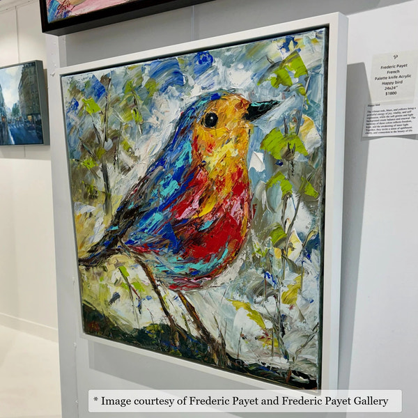 Pinckney White frame on a Impressionist painting by Frederic Payet, 24x24, at Frederic Payet Gallery