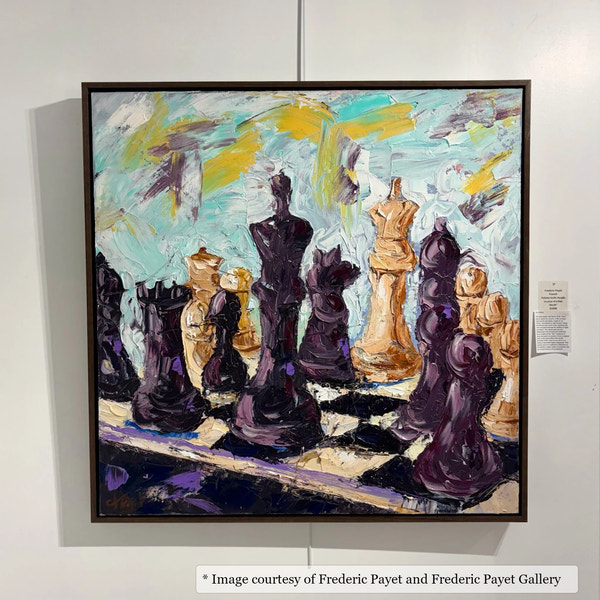 Bennett Gray frame on a Impressionist painting by Frederic Payet, 36x36, at Frederic Payet Gallery