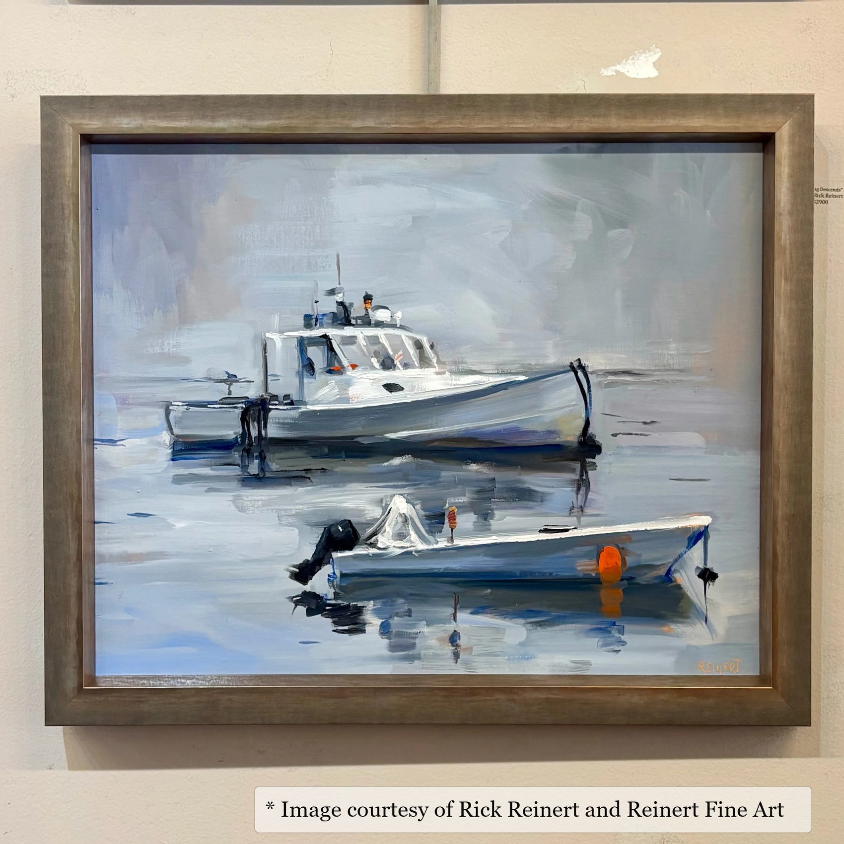 Bluffton Champagne frame on a Impressionist painting by Rick Reinert, 16x24, at Reinert Fine Art