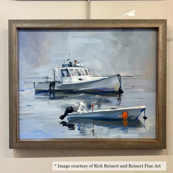 Bluffton Champagne frame on a Impressionist painting by Rick Reinert, 16x24, at Reinert Fine Art