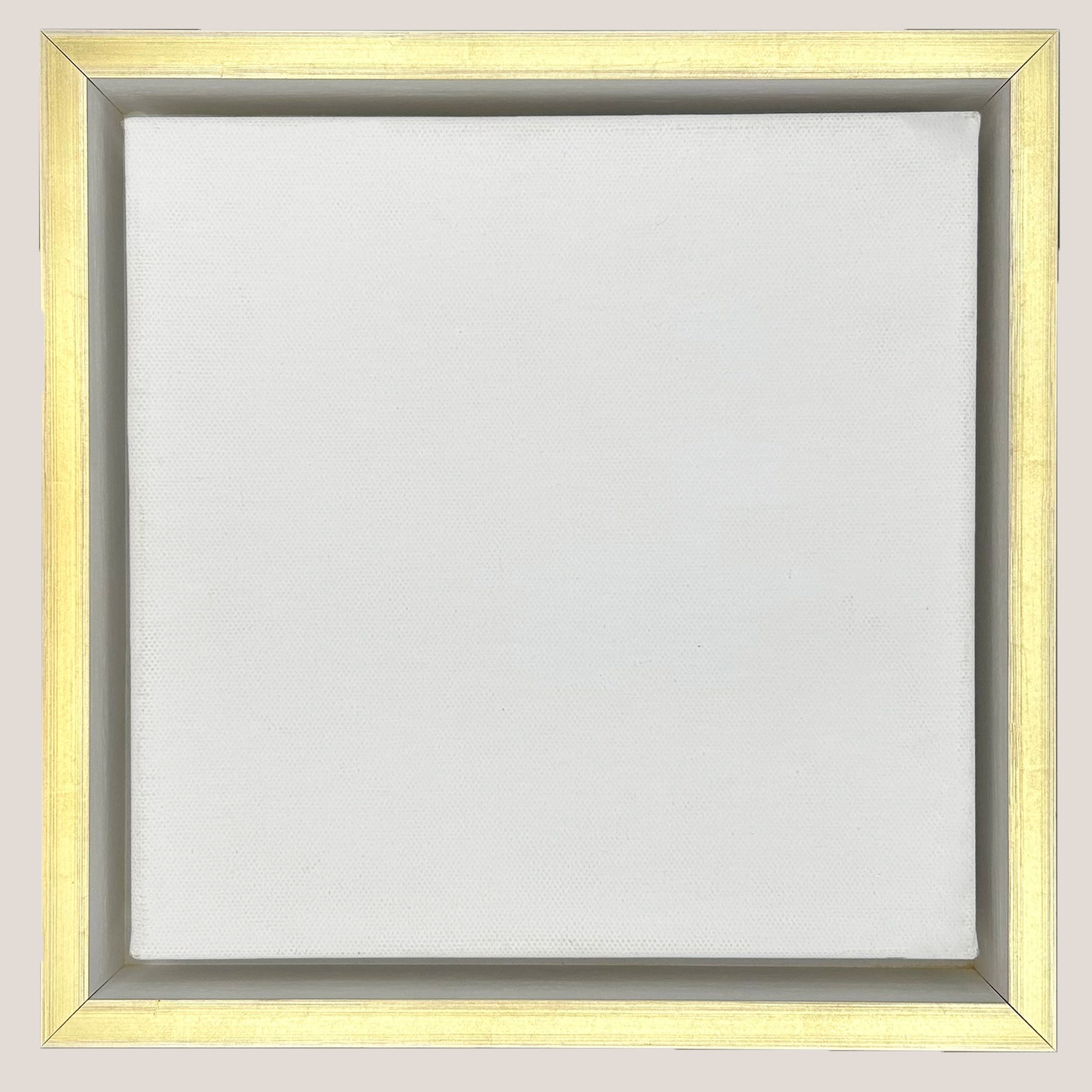 Anson Square Gold & White Floater Frame