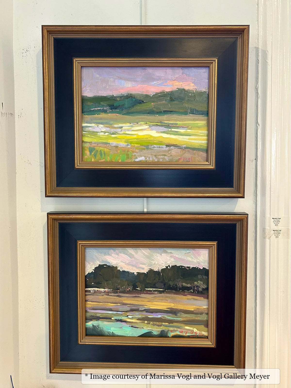 Vendue Black & Gold frame on a Impressionist painting by Marissa Vogl, 9x12, at Vogl Gallery Meyer
