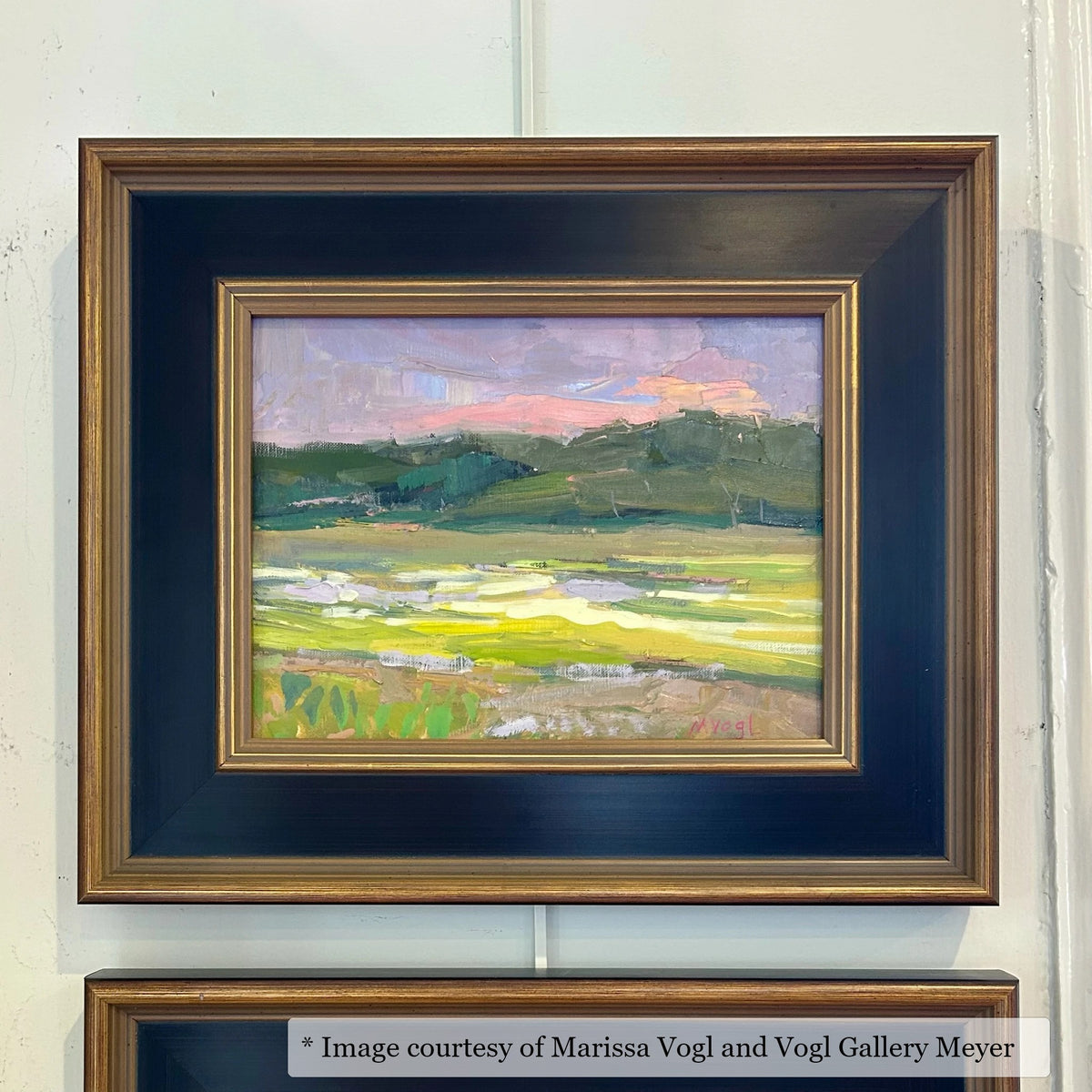 Vendue Black & Gold frame on a Impressionist painting by Marissa Vogl, 12x16, at Vogl Gallery Meyer