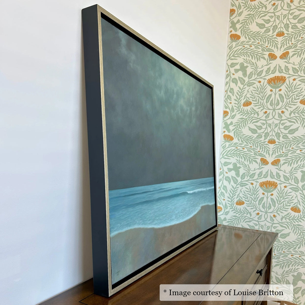 Hailey Silver & Black frame on a Impressionist painting by Louise Britton, 24x36