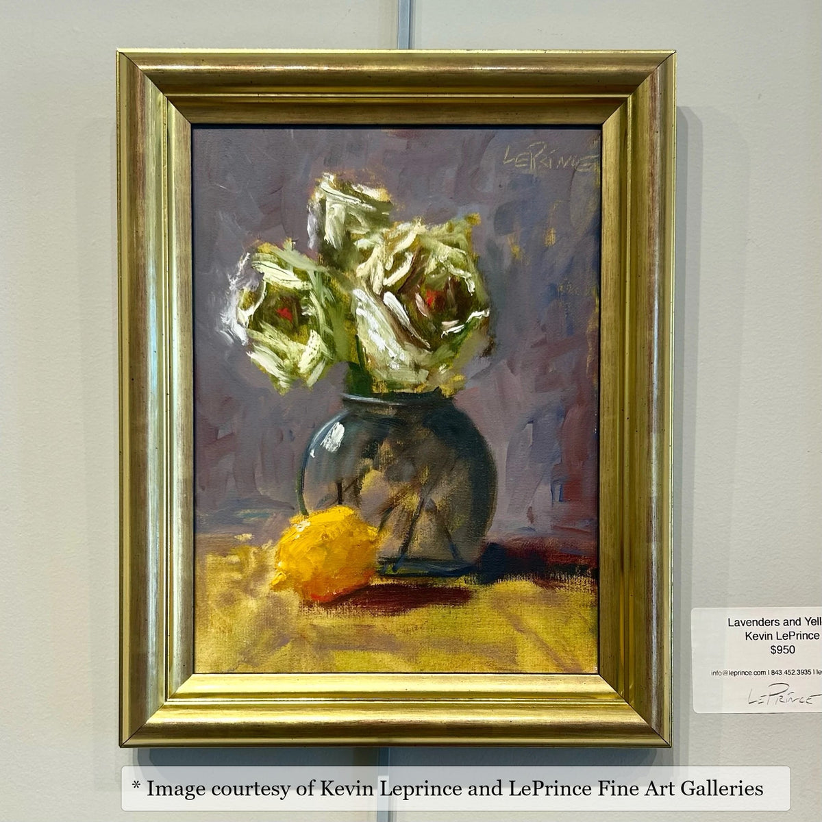 Archdale Gold frame on a Impressionist painting by Kevin Leprince, 9x12, at LePrince Fine Art Galleries