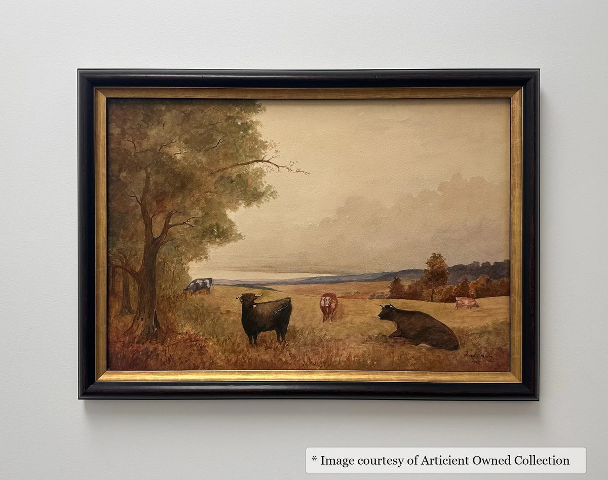 Archdale Black & Gold frame on a Impressionist painting by Articient Owned Collection, 20x30