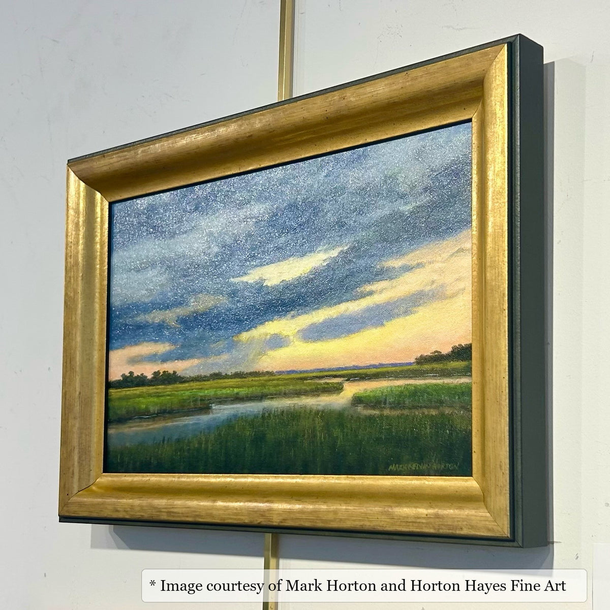 Hester Gold frame on a Impressionist painting by Mark Horton, 12x16, at Horton Hayes Fine Art