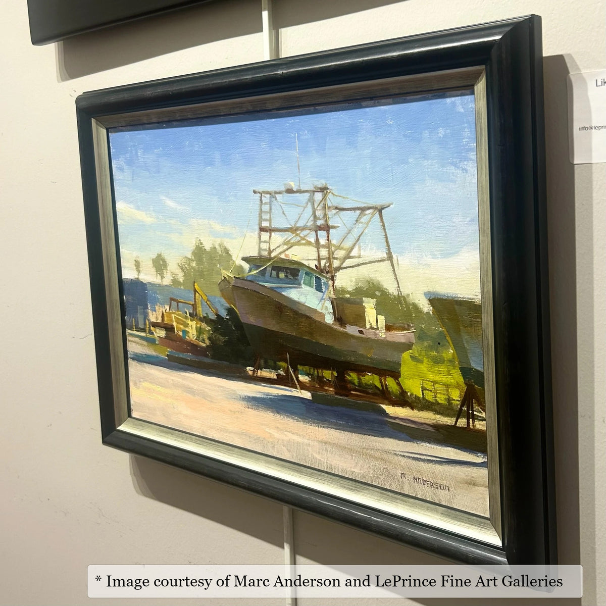 Archdale Black Silver frame on a Contemporary painting by Marc Anderson, 12x16, at LePrince Fine Art Galleries