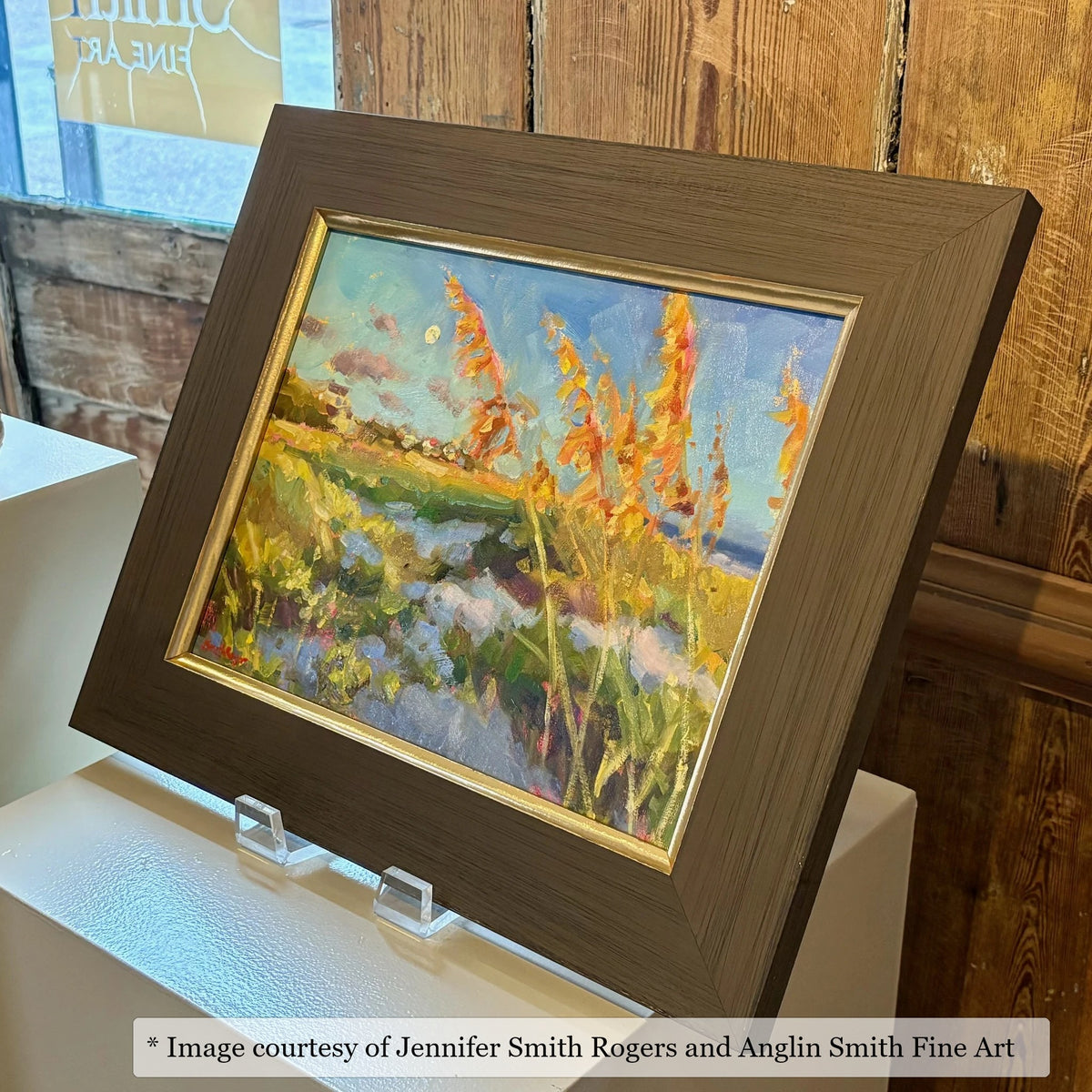 Jordan frame on a Impressionist painting by Jennifer Smith Rogers, 16x12, at Anglin Smith Fine Art