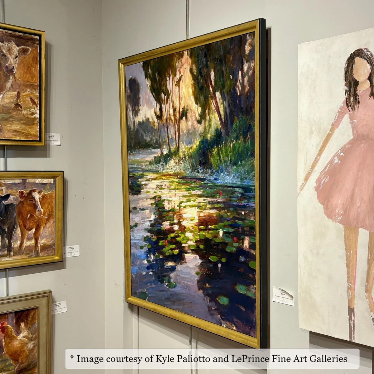 Hester Gold frame on a Impressionist painting by Kyle Paliotto, 36x60, at LePrince Fine Art Galleries