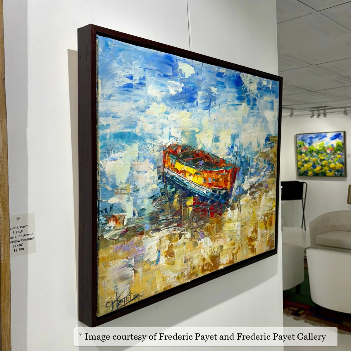 Newbury Dark Natural frame on a Impressionist painting by Frederic Payet, 40x30, at Frederic Payet Gallery