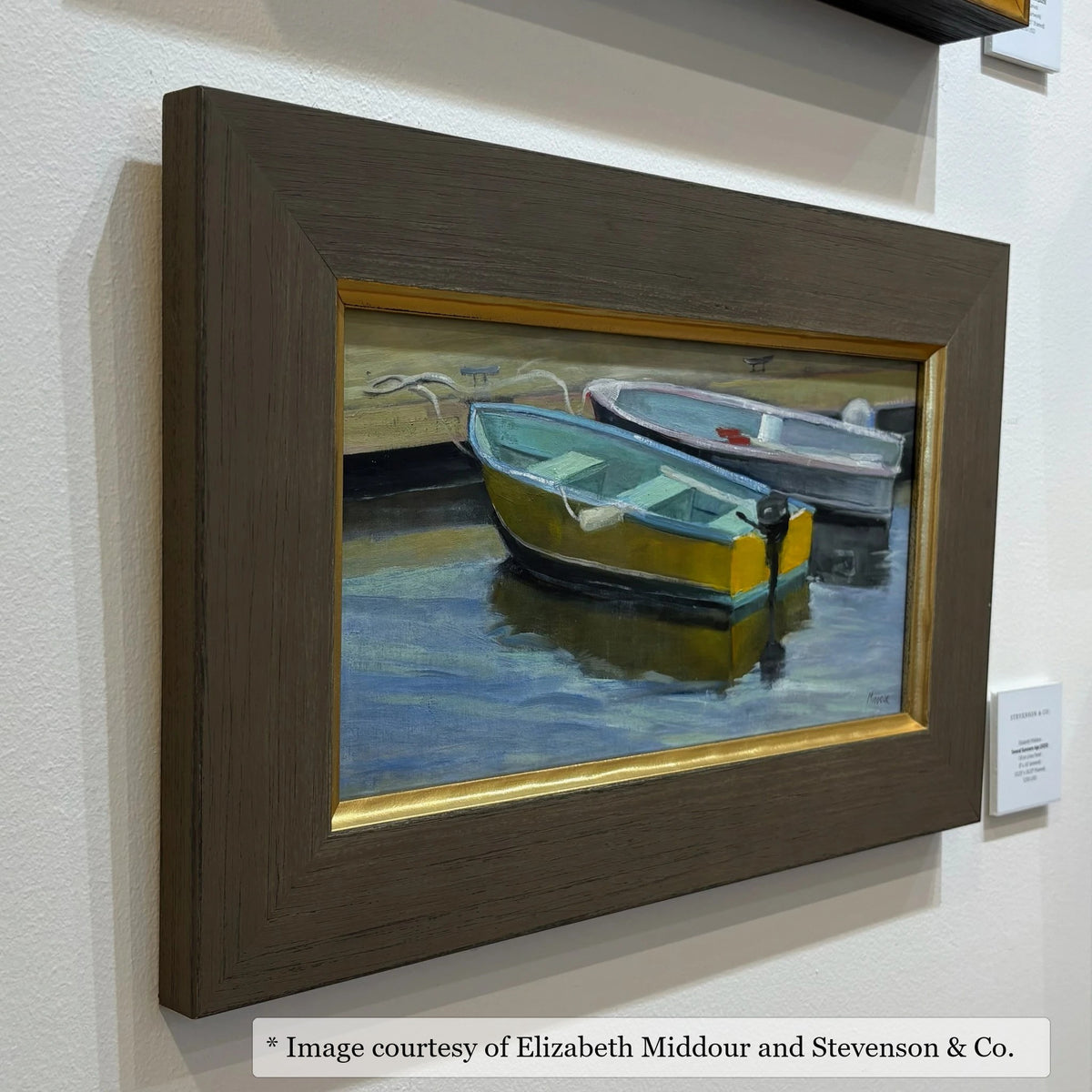 Jordan frame on a Impressionist painting by Elizabeth Middour, 24x12, at Stevenson & Co.