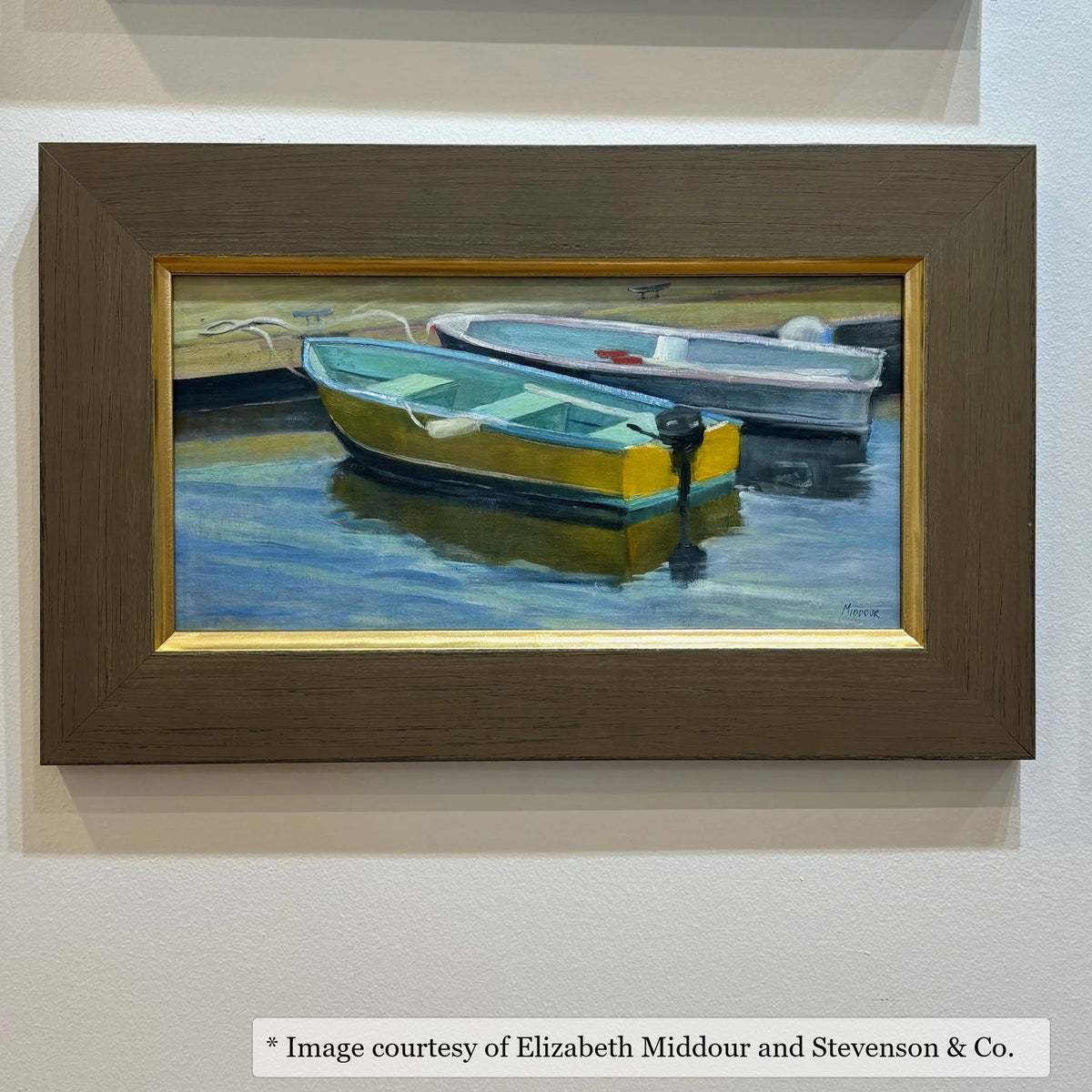 Jordan frame on a Impressionist painting by Elizabeth Middour, 24x12, at Stevenson & Co.