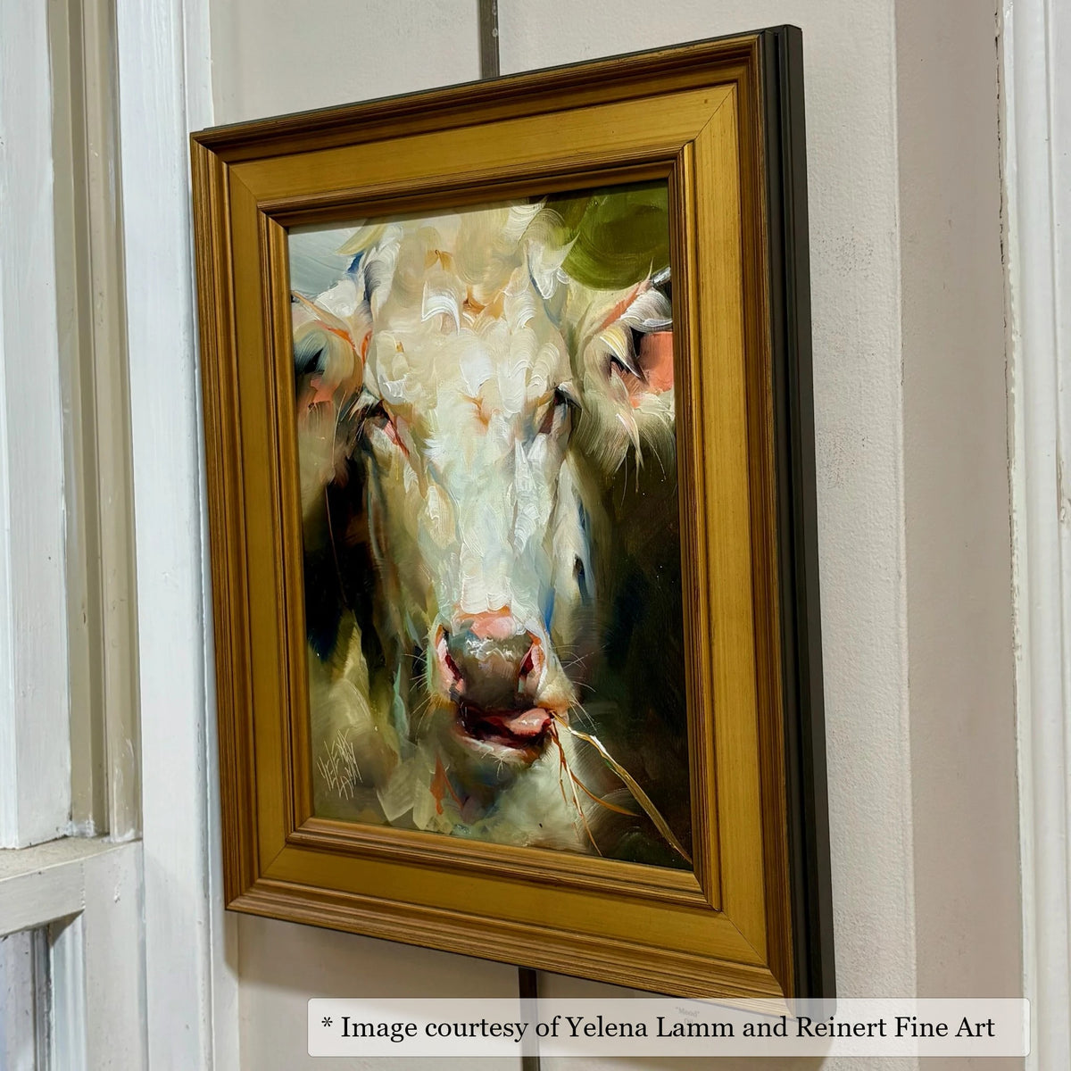 Elliott Gold frame on a Impressionist painting by Yelena Lamm, 16x20, at Reinert Fine Art