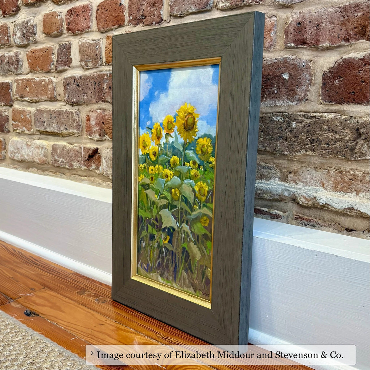 Jordan frame on a Impressionist painting by Elizabeth Middour, 12x24, at Stevenson & Co.