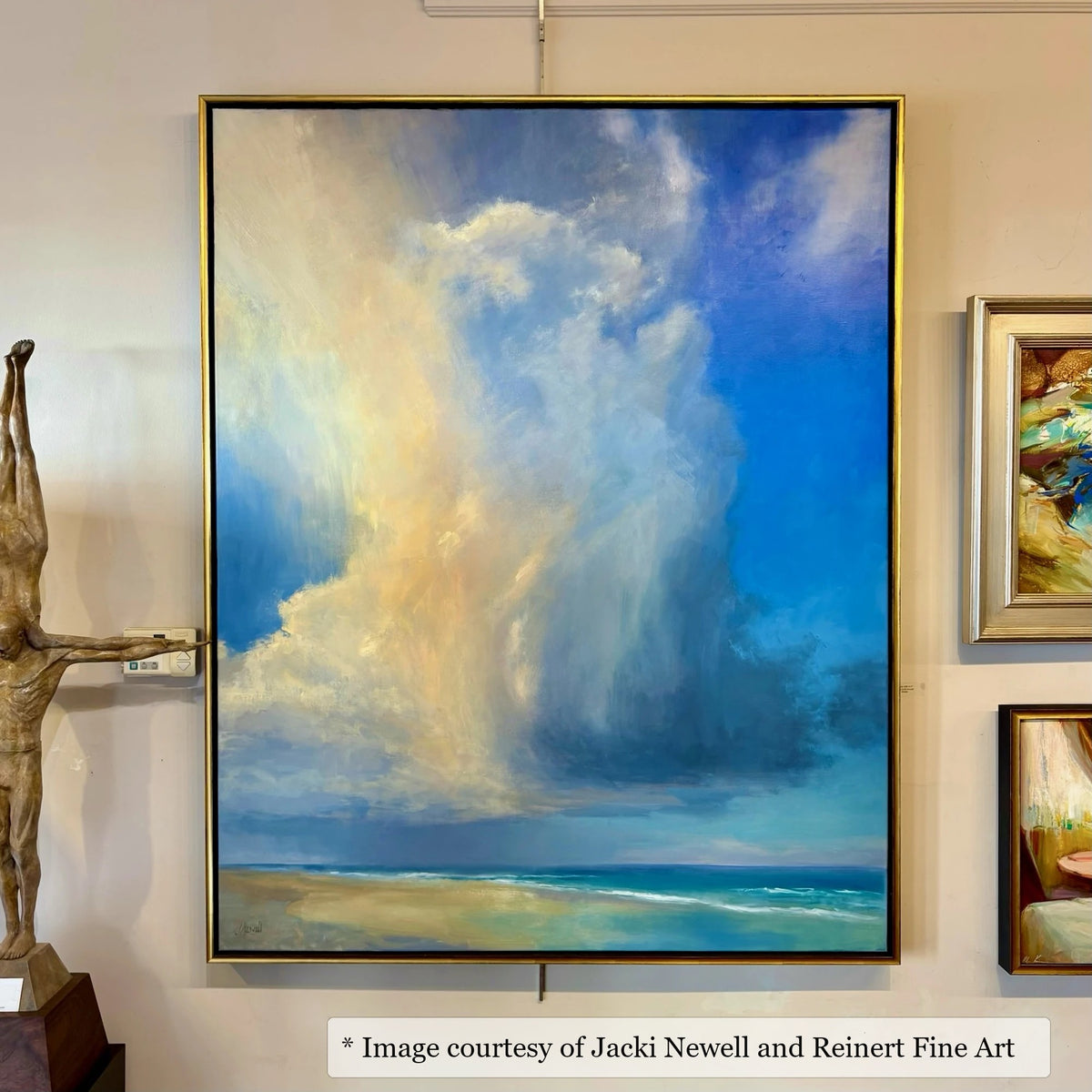 Rhett Gold & Black frame on a Impressionist painting by Jacki Newell, 40x60, at Reinert Fine Art