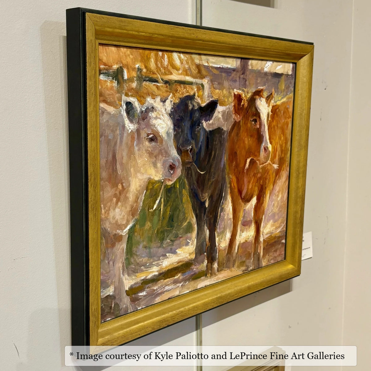 Hester Gold frame on a Impressionist painting by Kyle Paliotto, 24x24, at LePrince Fine Art Galleries
