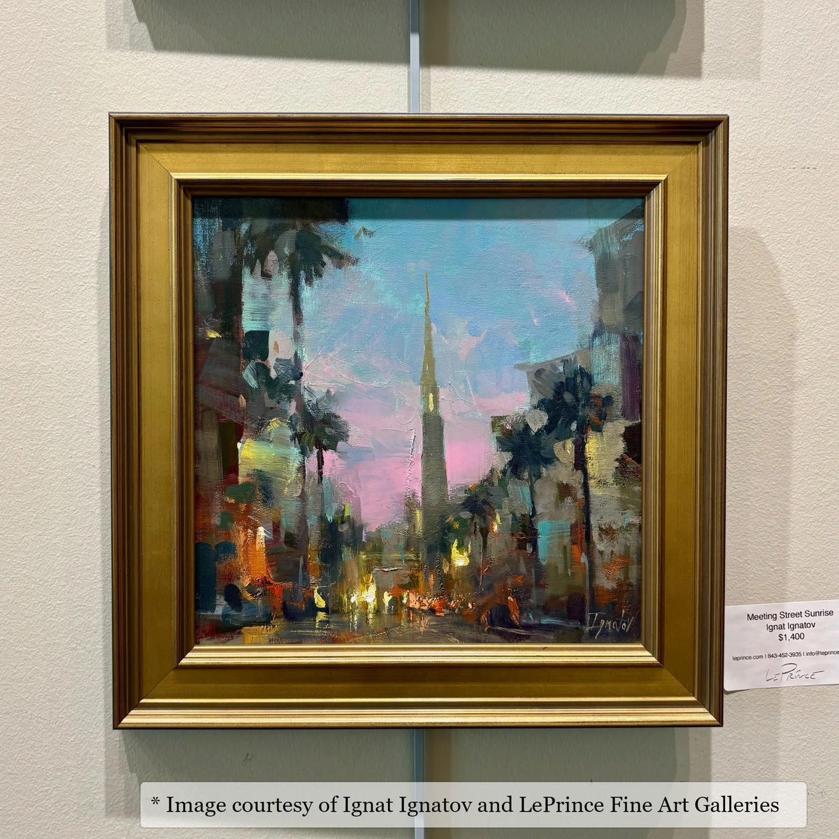 Elliott Gold frame on a Impressionist painting by Ignat Ignatov, 12x12, at LePrince Fine Art Galleries