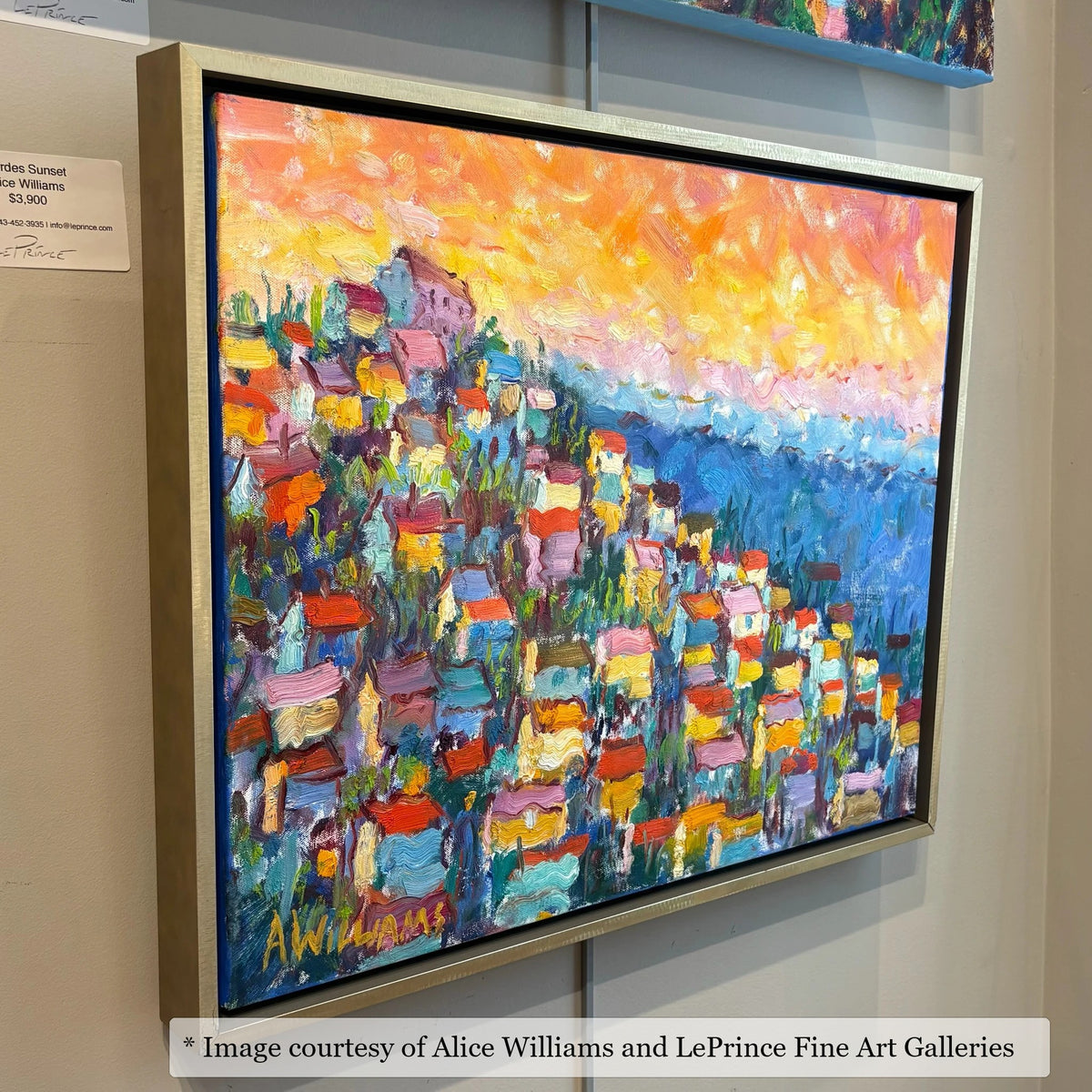 Logan Gold frame on a Impressionist painting by Alice Williams, 20x24, at LePrince Fine Art Galleries