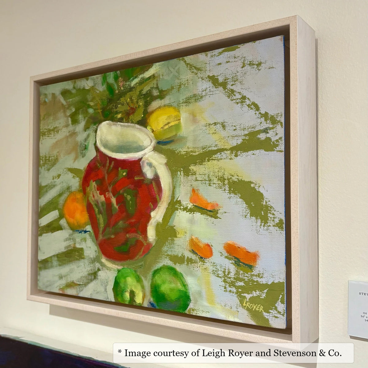 Kiawah White Maple frame on a Impressionist painting by Leigh Royer, 16x20, at Stevenson & Co.