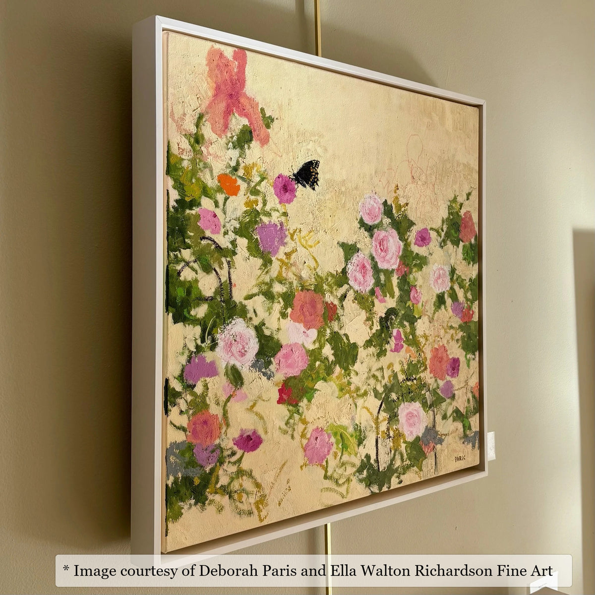 Pinckney White frame on a Impressionist painting by Deborah Paris, 24x24, at Ella Walton Richardson Fine Art