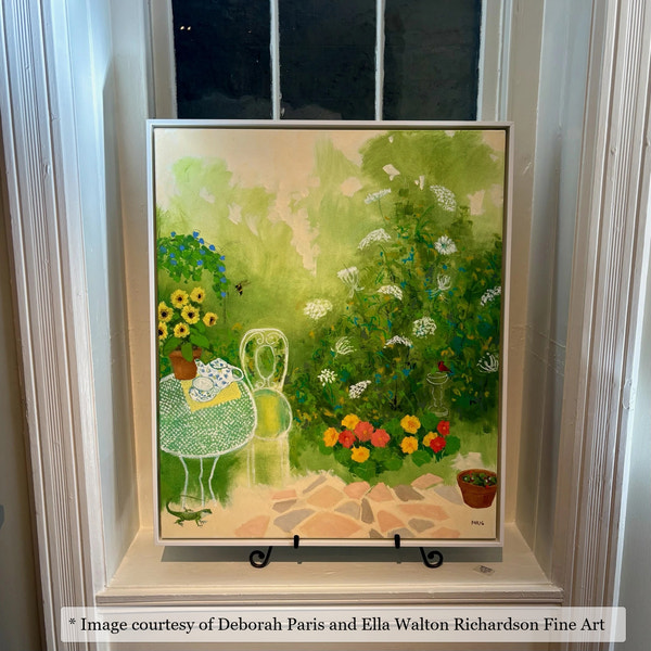 Pinckney White frame on a Impressionist painting by Deborah Paris, 24x36, at Ella Walton Richardson Fine Art
