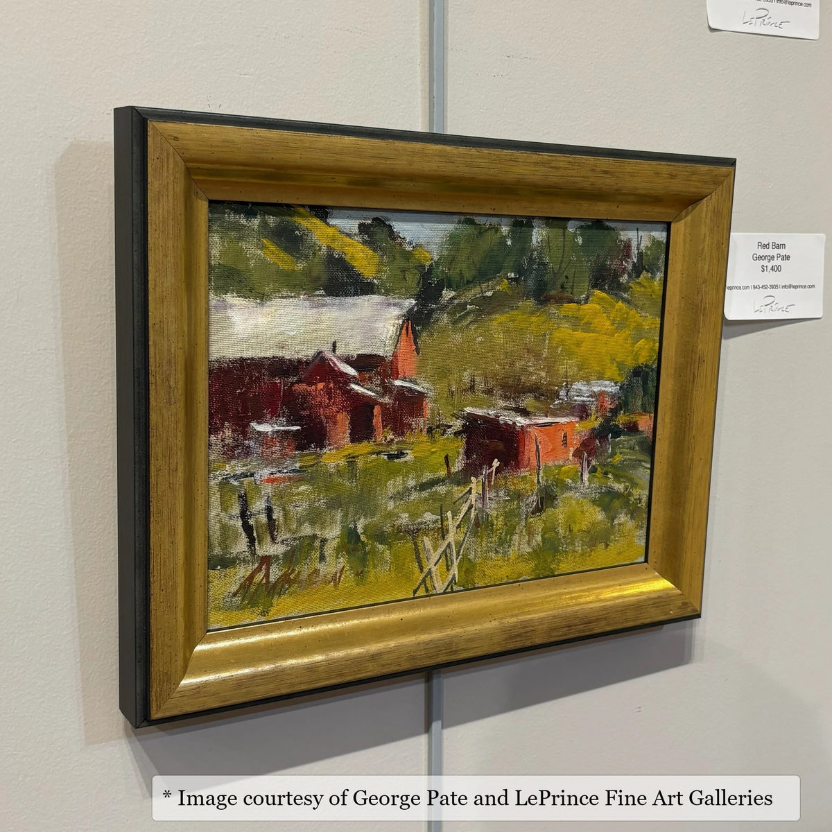Hester Gold frame on a Impressionist painting by George Pate, 12x16, at LePrince Fine Art Galleries