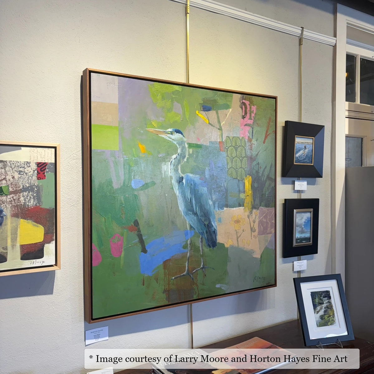 Kiawah Cherry frame on a Impressionist painting by Larry Moore, 40x40, at Horton Hayes Fine Art