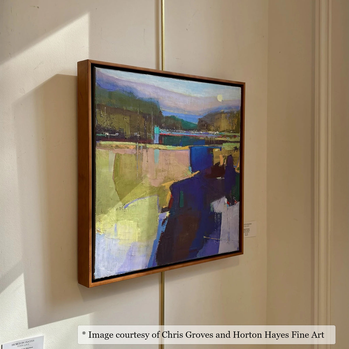 Kiawah Cherry frame on a Impressionist painting by Chris Groves, 24x24, at Horton Hayes Fine Art