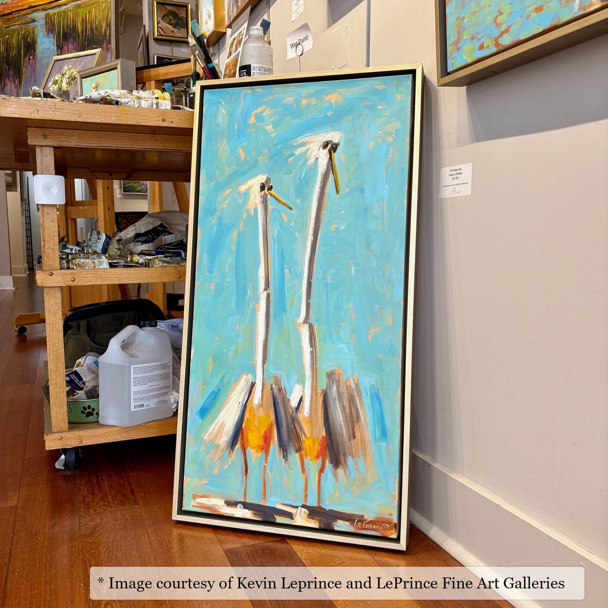 Logan Gold frame on a Impressionist painting by Kevin Leprince, 20x40, at LePrince Fine Art Galleries