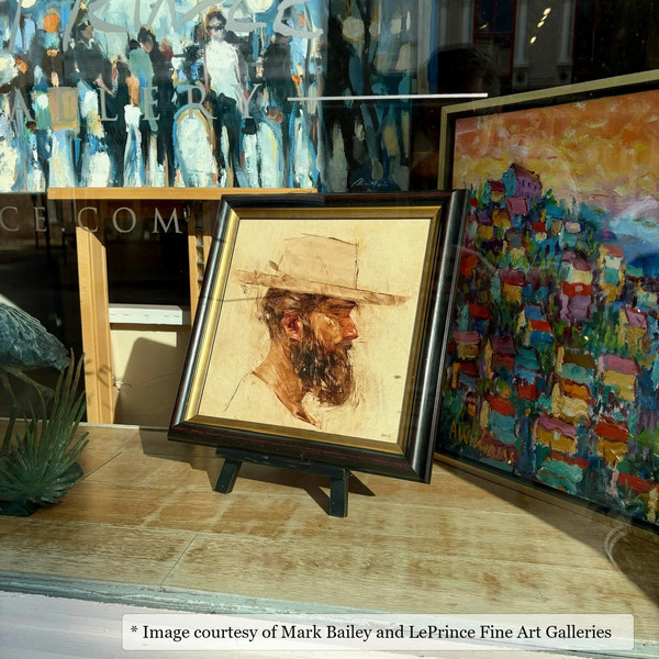 Archdale Black & Gold frame on a Impressionist painting by Mark Bailey, 10x10, at LePrince Fine Art Galleries