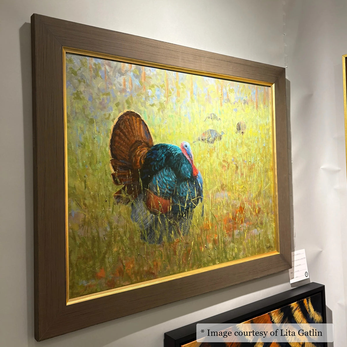 Jordan frame on a Contemporary painting by Lita Gatlin, 36x36
