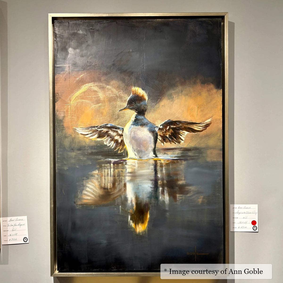 Cooper Silver frame on a Impressionist painting by Ann Goble, 36x24