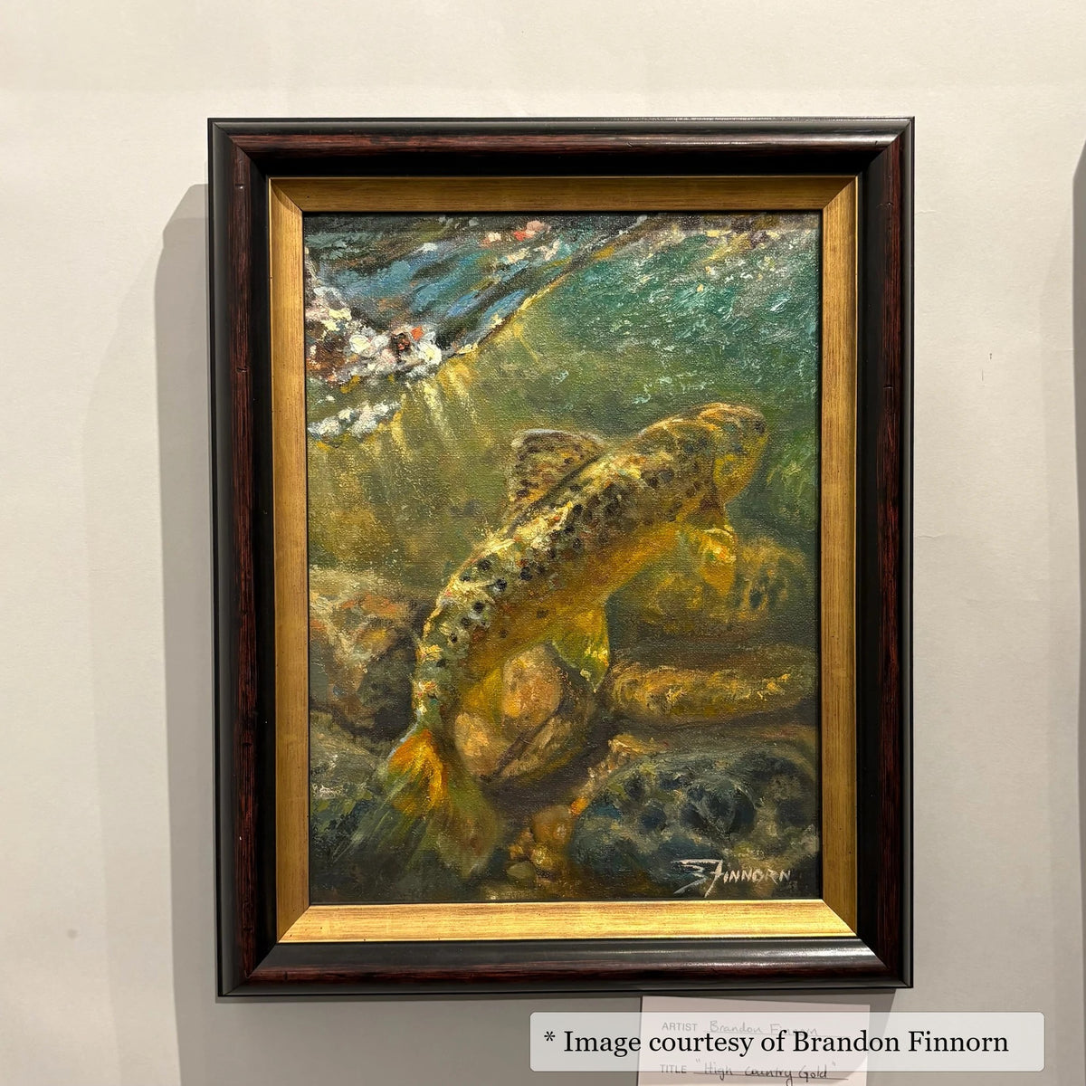 Archdale Black & Gold frame on a Impressionist painting by Brandon Finnorn, 12x16