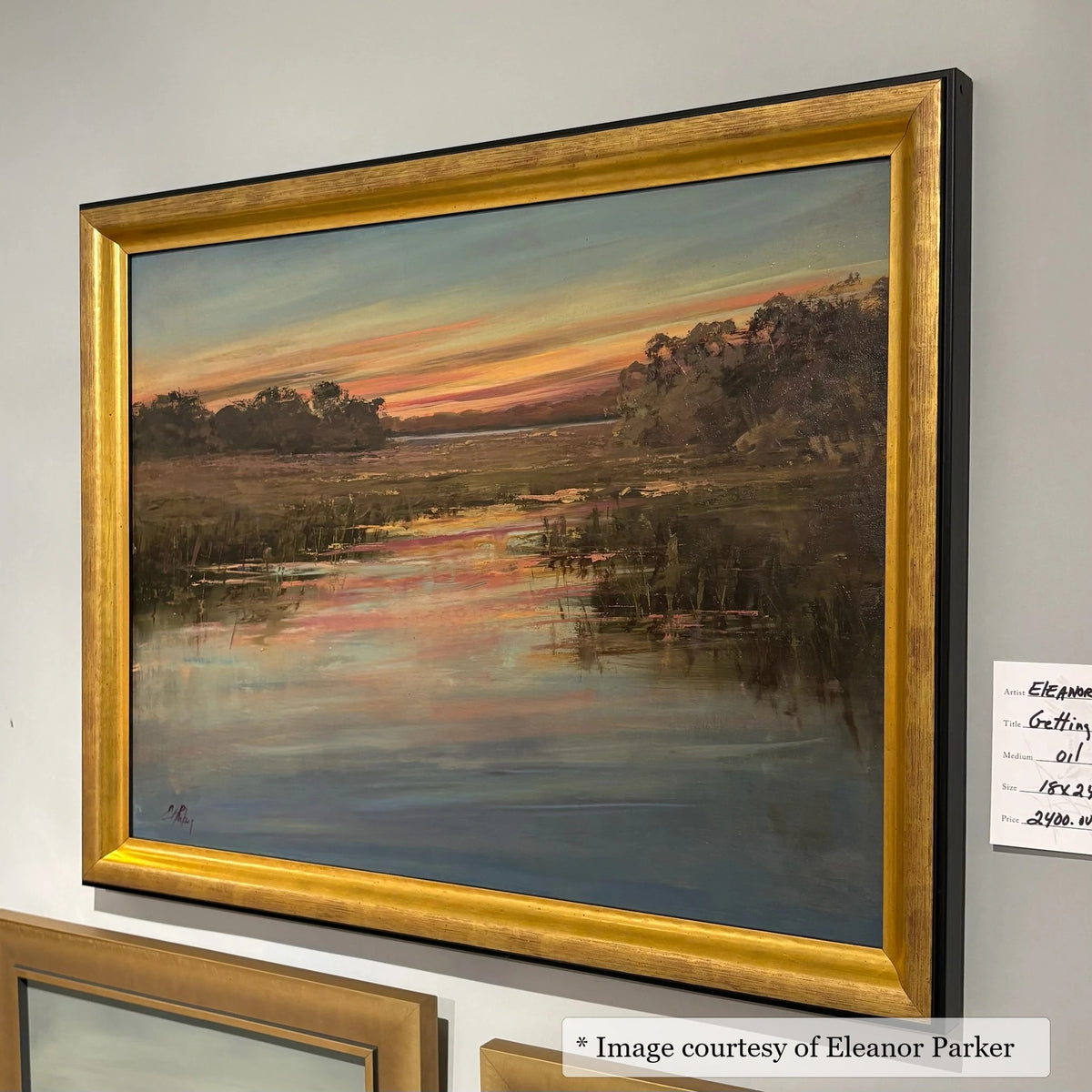 Hester Gold frame on a Impressionist painting by Eleanor Parker, 18x24