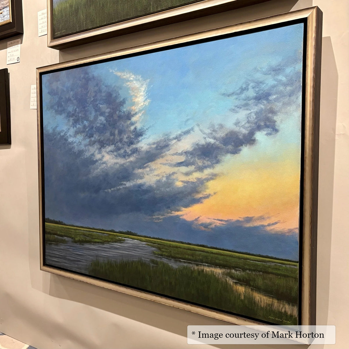 Reid Silver & Black frame on a Impressionist painting by Mark Horton, 36x48
