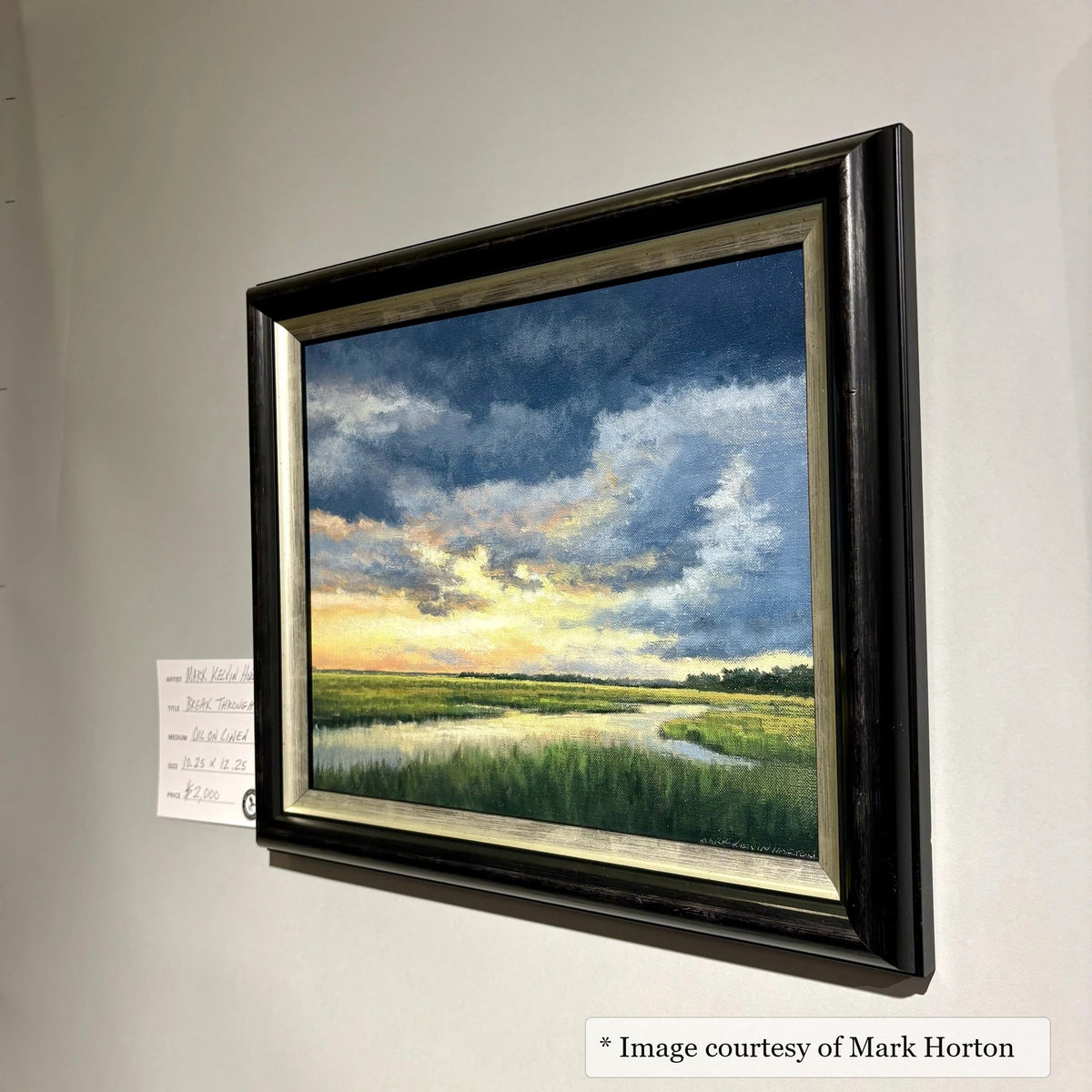 Archdale Black Silver frame on a Impressionist painting by Mark Horton, 12x16