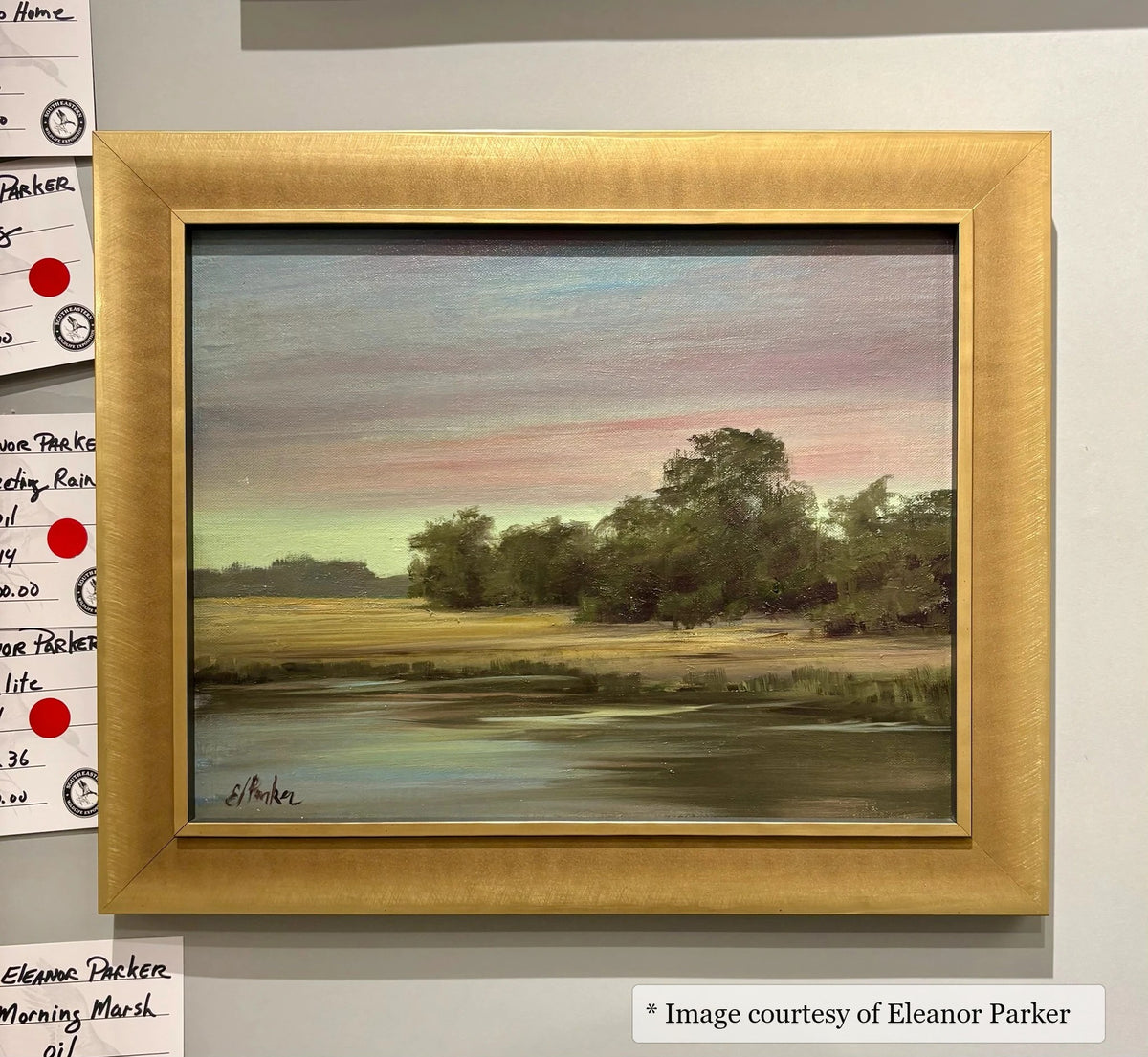 Ashley Gold frame on a Impressionist painting by Eleanor Parker, 16x20