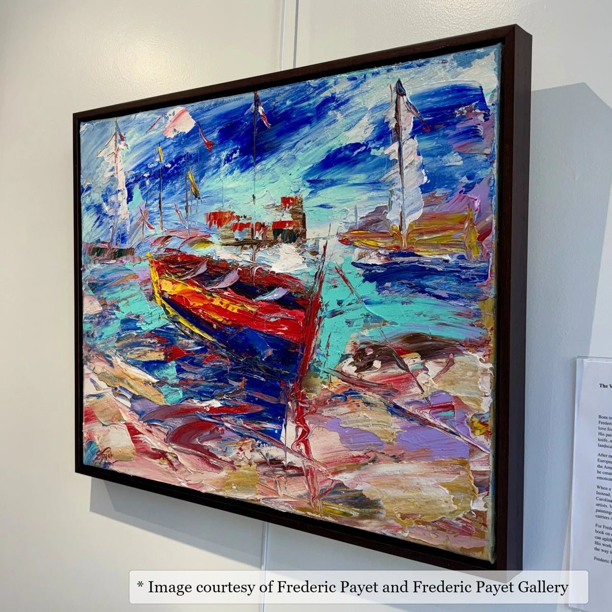 Newbury Dark Natural frame on a Impressionist painting by Frederic Payet, 40x30, at Frederic Payet Gallery