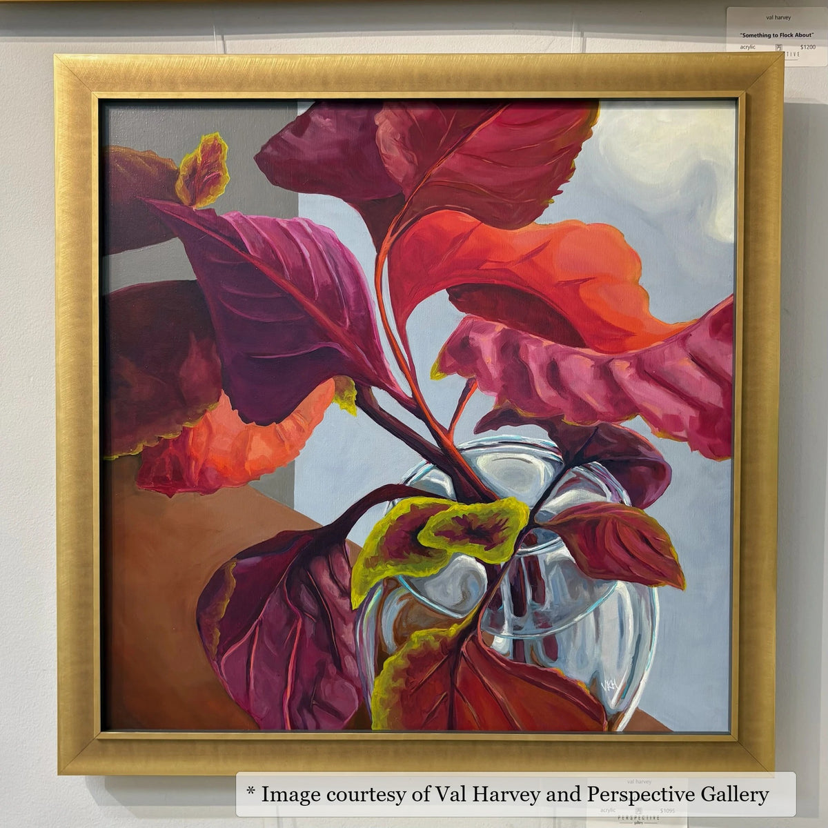 Ashley Gold frame on a Impressionist painting by Val Harvey, 30x30, at Perspective Gallery